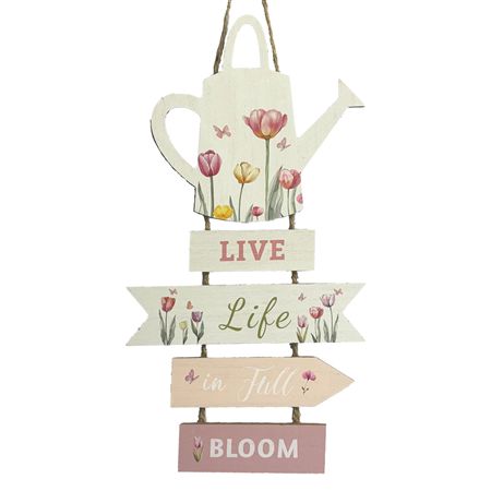 Love Blooms Sign 45x20.5cm (pack of 3)