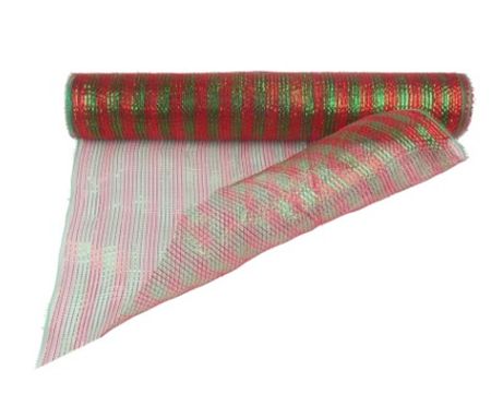 Deco Mesh Red Green 50cm X 10m