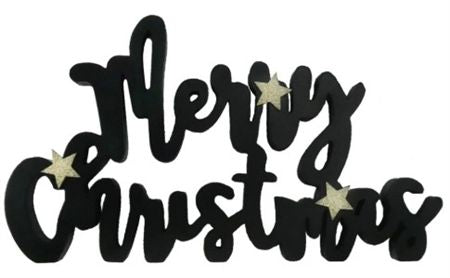 Merry Christmas 33x19cm Black
