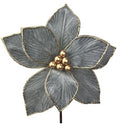 Poinsettia Graphite Gold Edge 25cm  (PACK OF 3)