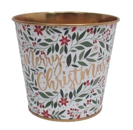 Christmas Floral Planter 13.5x12cm