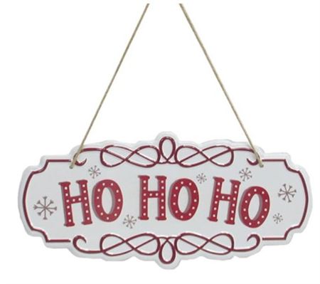 Ho Ho Ho Metal Sign 29x13cm