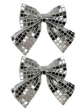 Bow Disco Bows 12x13cm X2  (PACK OF 2)
