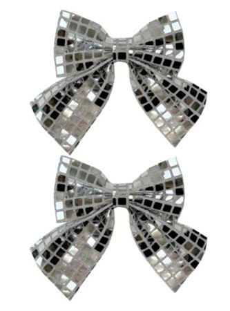 Bow Disco Bows 12x13cm X2  (PACK OF 2)