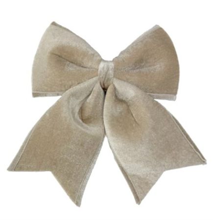 Bow Velvet Beige 20x24cm  (PACK OF 3)
