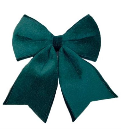 Bow Velvet Dark Green 20x24cm