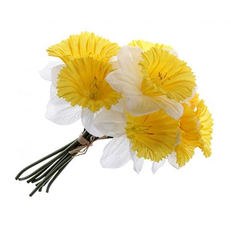Artificial Daffodil Bunch White (PACK OF 2)