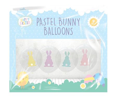 Bunny Balloons Pastel X9 (5 PACK OF 9 BALLOONS EACH)