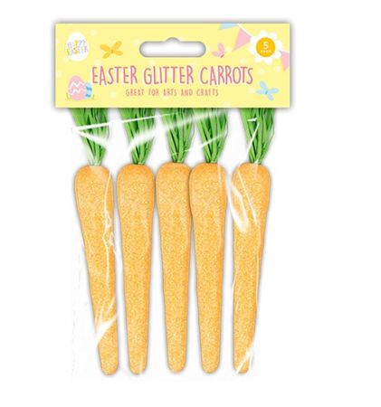 Easter Glitter Carrot X5 (PACK OF 10)