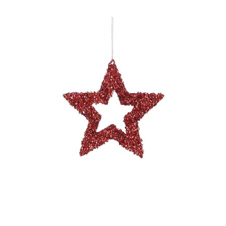 Hanging Star Red 25cm