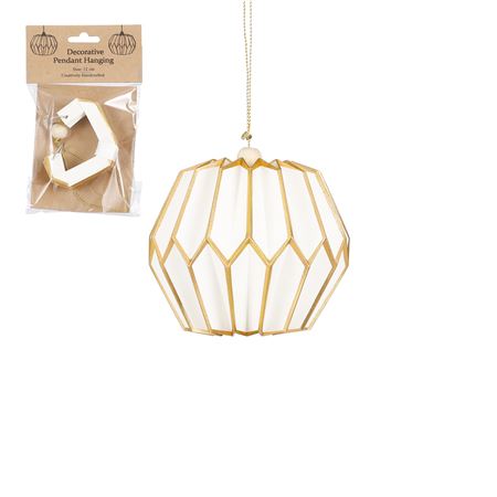 Hanging Paper Honeycomb White 12cm (PACK OF 5)