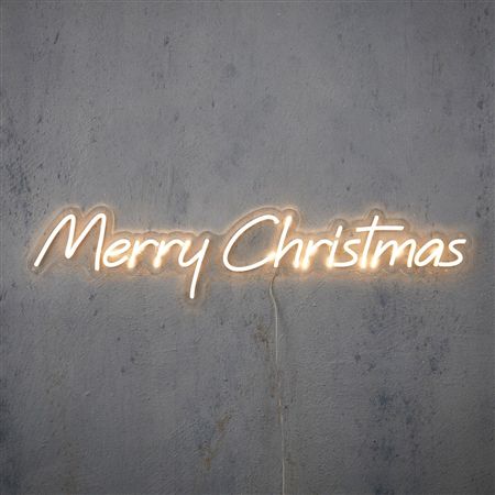 Neon Light Merry Christmas Warm White