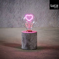 Lamp Heart Pink Battery Operated Timer