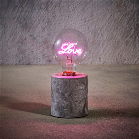 Lamp Love Pink Battery Operated Timer
