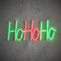 Neon Ho Ho Ho Sign Green Red