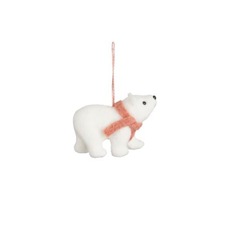 Hanging Bear Walking White 11cm