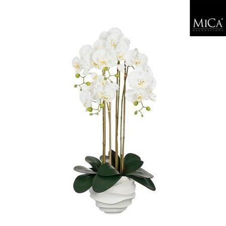 Artificial Phalaenopsis In Pot White 40x34x82cm