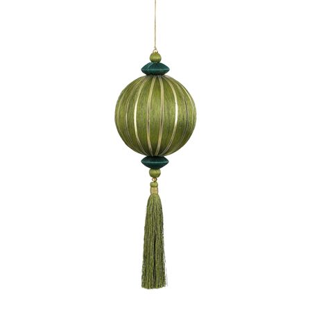 Ball Tassel Hanging 38cm Green