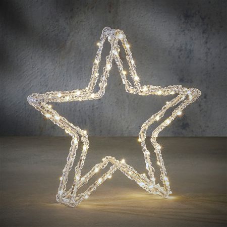 Warm White Star 80 Led Battery Operated