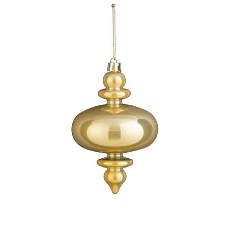 Hanging Finial Gold Pearl 15 X 8cm