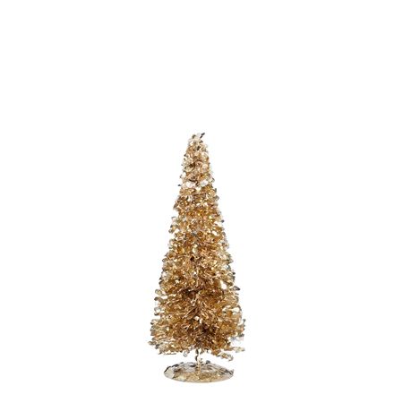 Tinsel Tree Champagne 30x11cm