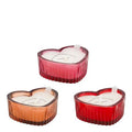 Tealight Holder Heart With Wax Assorted X1 (PACK OF 3)