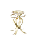 Candle Holder Bow Champange 20x14cm