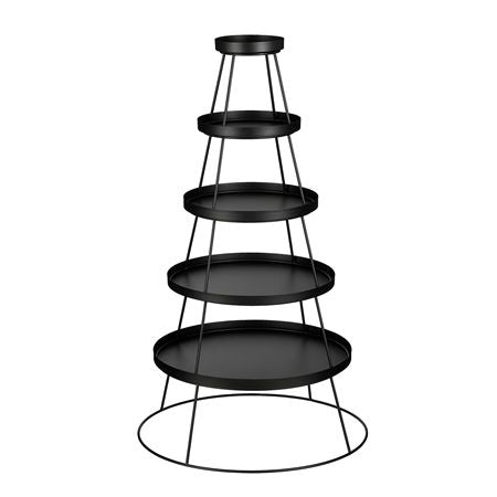 Tiered Stand Black 121x60cm