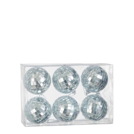 Bauble Mirror Ball Silver 6cm X6