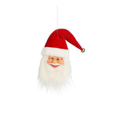Santa Head Hanging Red 45x15cm