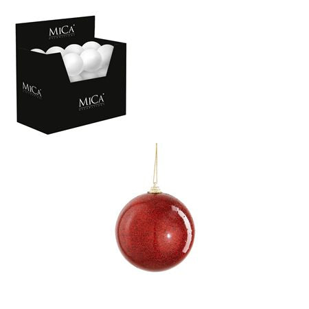 Bauble Unbreakable 8cm Red X24