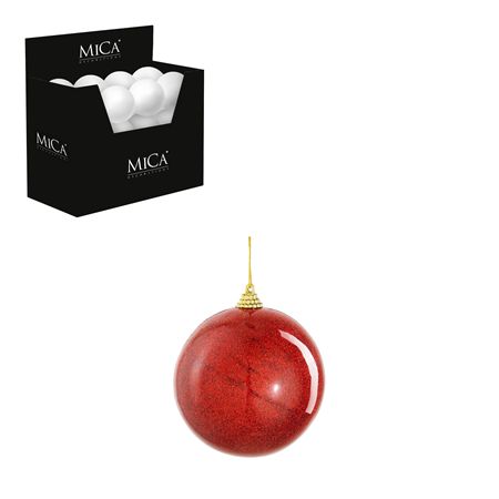 Bauble Unbreakable 10cm Red X24