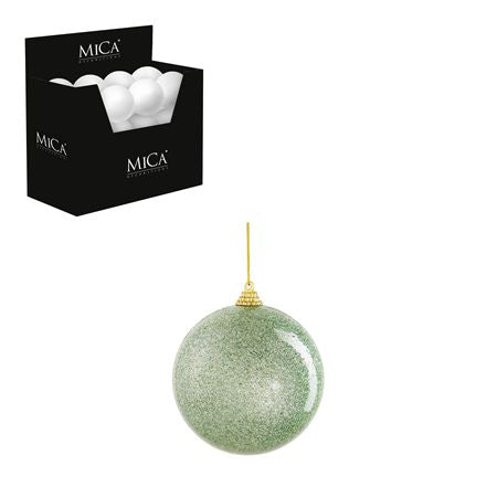 Bauble Unbreakable 8cm Green X24