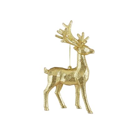 Hanging Reindeer Gold 15cm
