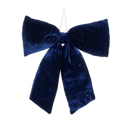 Bow Plush Dark Blue 50x39cm