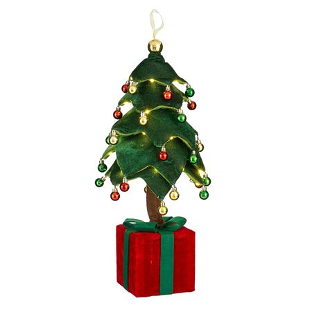 L E D Xmas Tree Green Battery 65x27cm