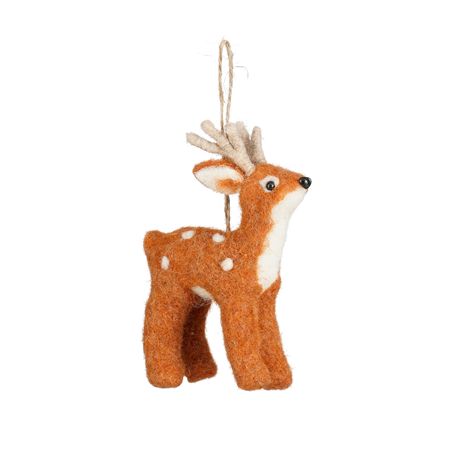 Hanging Deer Orange 13cm