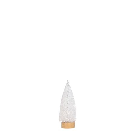 Tree Bristle Top White 15x6cm