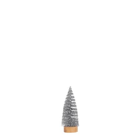 Tree Bristle Top Silver 15x6cm