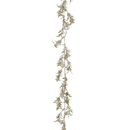 Garland Foliage Glittered Champagne 180cm