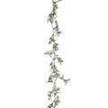 Garland Leaves Glittered Light Green 180cm