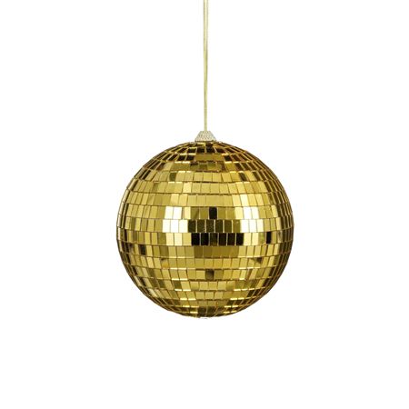 Bauble Mirror Ball Gold 15cm