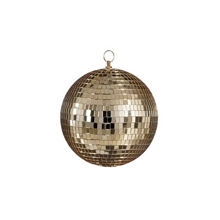 Bauble Mirror Ball Champagne 20cm