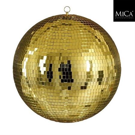 Bauble Mirror Ball Gold 30cm