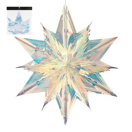 Hanging Star Iridescent 90x80x34cm