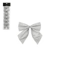 Bow Silver 12x10cm X6  (PACK OF 3)