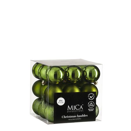 Bauble Unbreakable 6cm Dark Green X27