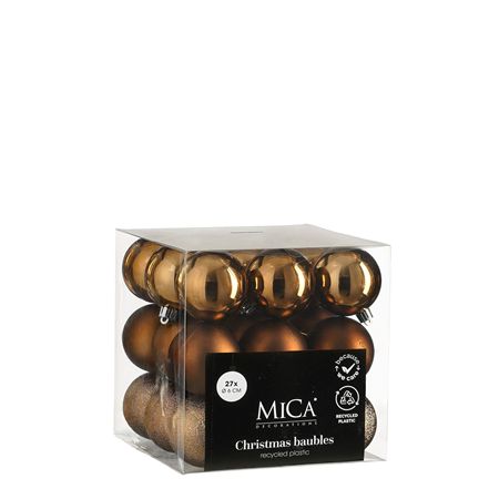 Bauble Unbreakable 6cm Brown X27