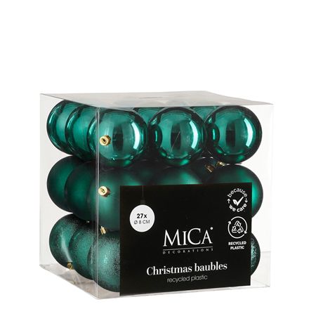 Bauble Unbreakable 8cm Petrol X27