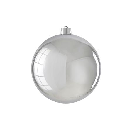 Bauble Unbreakable 20cm Shiny Silver X1